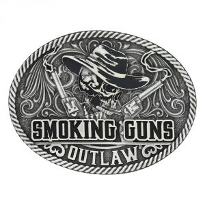 Montana Silversmiths Smoking Guns Outlaw Attitude Buckle (A651)